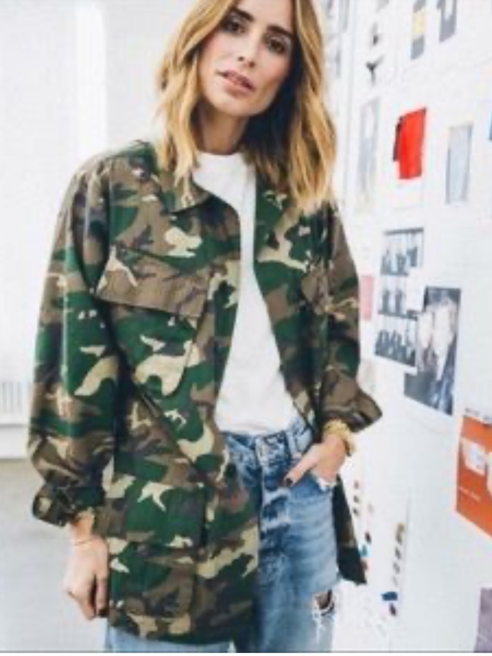 Anine Bing Leandra Military Camo Jacket